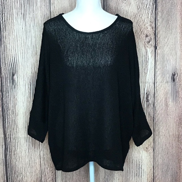 ALFANI LARGE BLACK LOOSE SWEATER COVERUP - Picture 1 of 4
